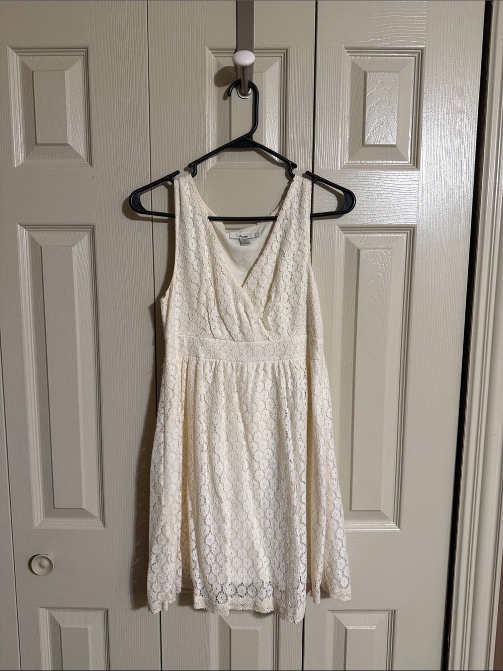 Ivory Lace V-Neck Dress